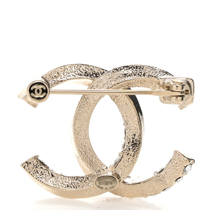 Chanel Metal Crystal CC Brooch Gold 3 of 5