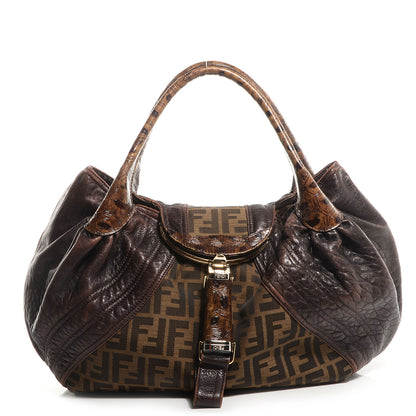 Fendi Zucca Nappa Nuvolata Vitello Tortuga Spy Tobacco Moro 1 of 9