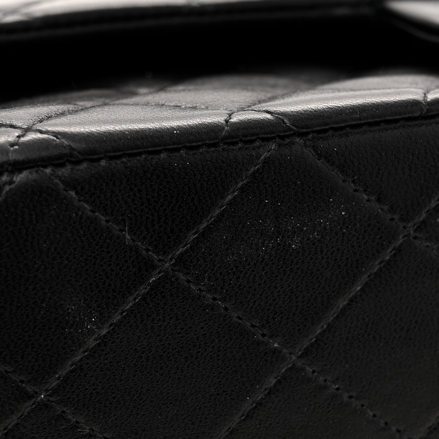Chanel Lambskin Quilted Medium Double Flap Black 12 of 13