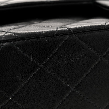 Chanel Lambskin Quilted Medium Double Flap Black 12 of 13