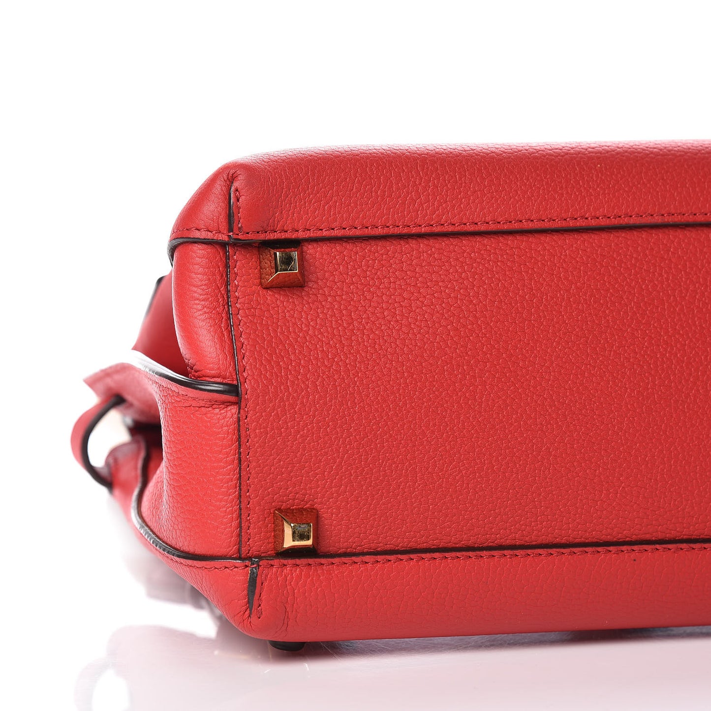 Grained Calfskin Medium Milla Convertible Backpack Red