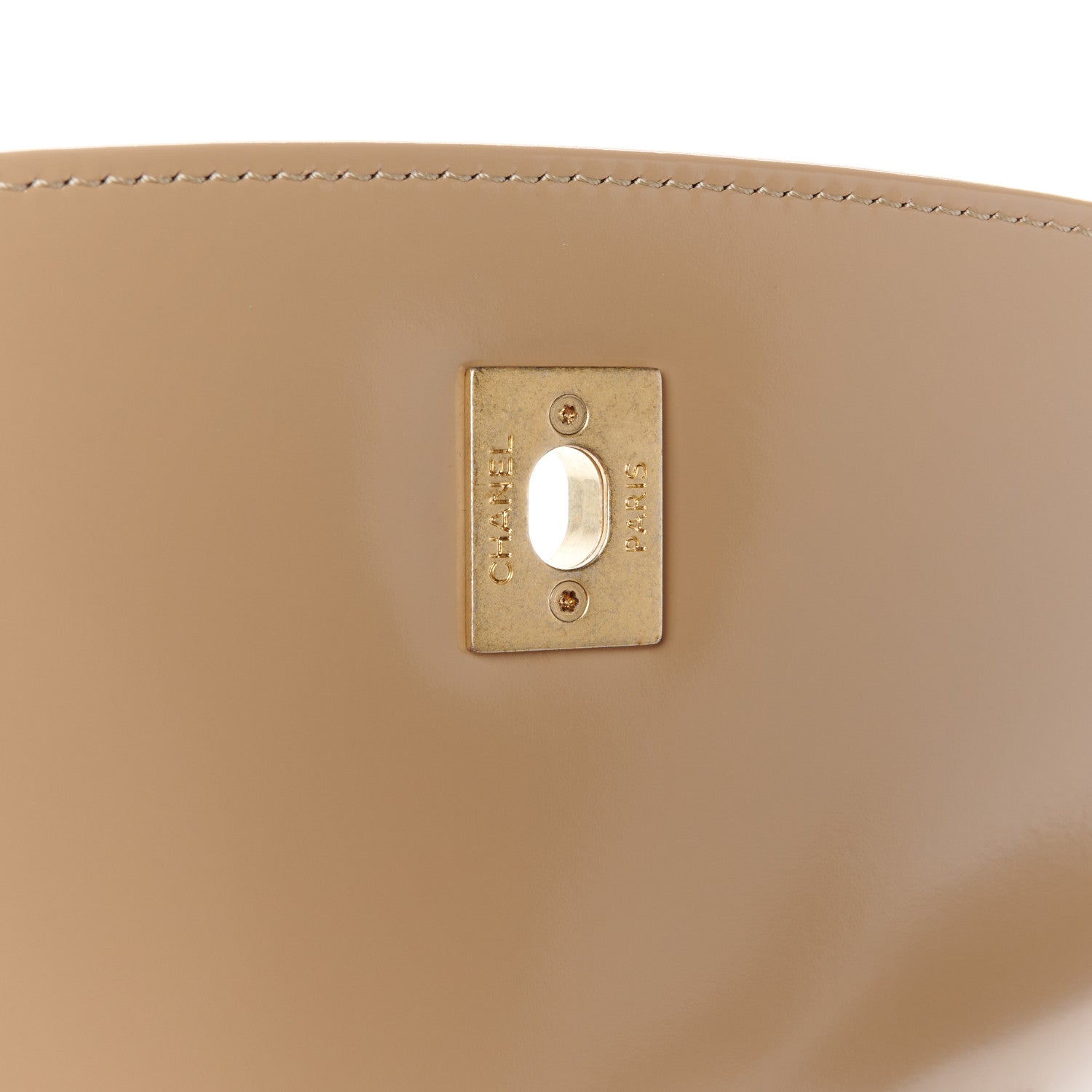 Chanel Shiny Calfskin Quilted Suede Goatskin Mini Messenger Beige 6 of 11
