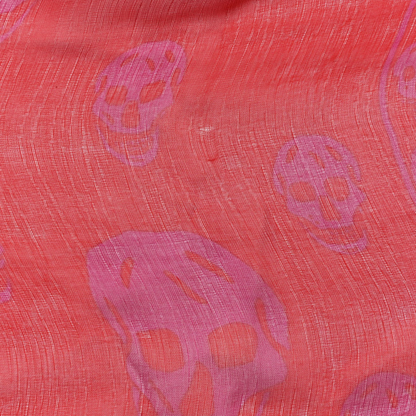 Silk Chiffon Skull Scarf Red