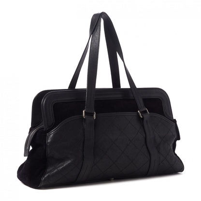 Chanel Sheepskin Velvet Mademoiselle Shoulder Bag Black 2 of 9