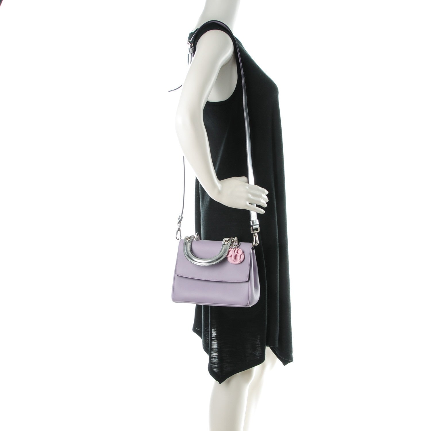 Christian Dior Smooth Calfskin Tri-Color Mini Be Dior Flap Lilac Silver Pale Pink 2 of 9