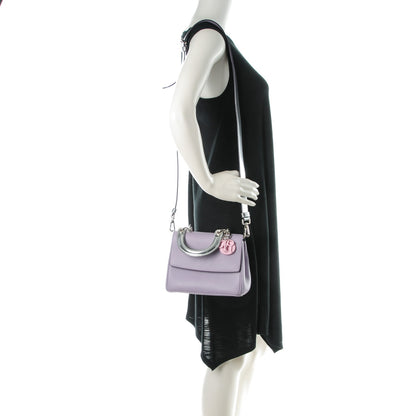 Christian Dior Smooth Calfskin Tri-Color Mini Be Dior Flap Lilac Silver Pale Pink 2 of 9