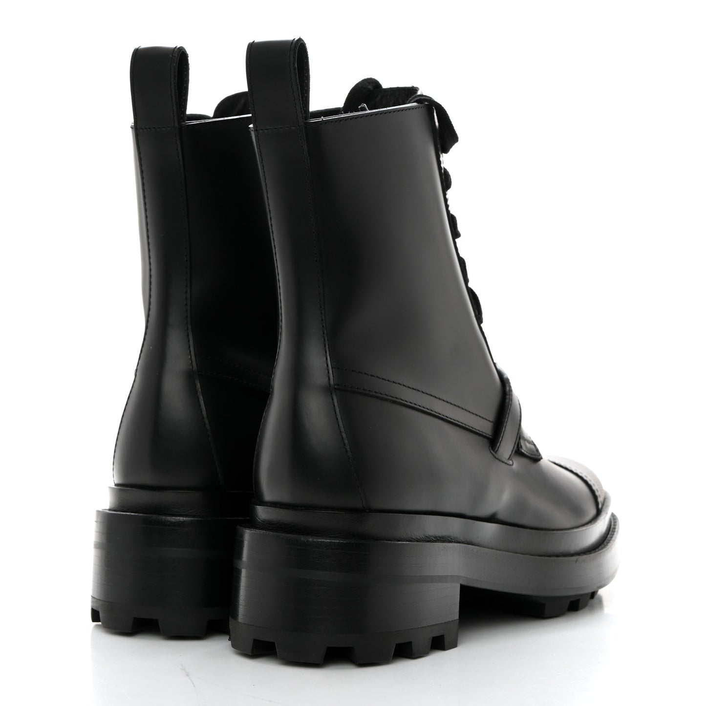 Glossed Calfskin Funk Ankle Boots 35 Black