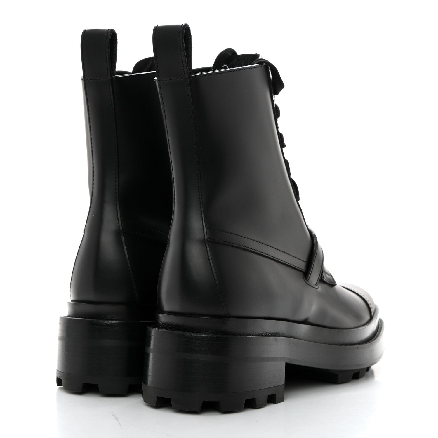 Hermes Glossed Calfskin Funk Ankle Boots 35 Black 4 of 9