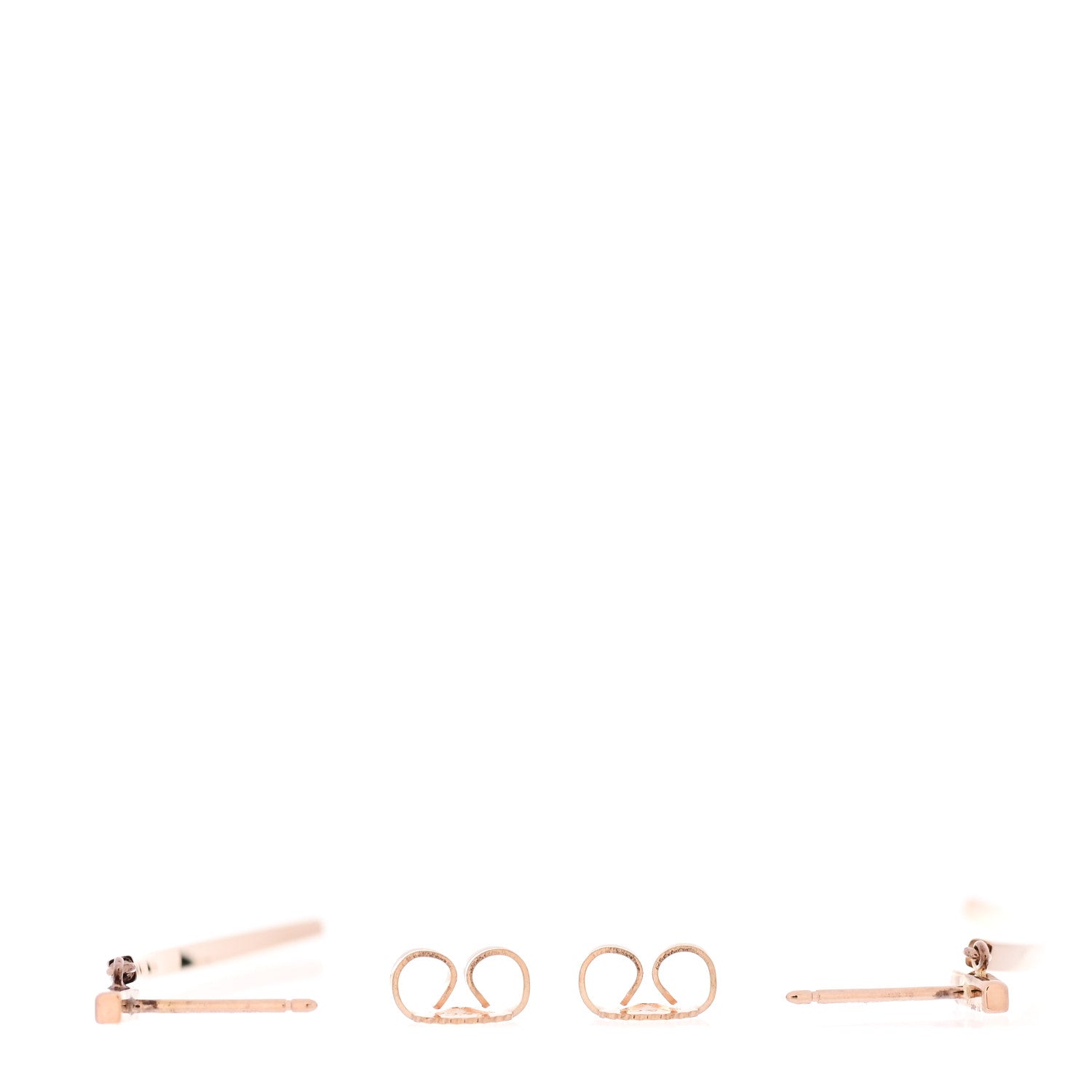 Tiffany 18K Rose Gold T Bar Earrings 3 of 5