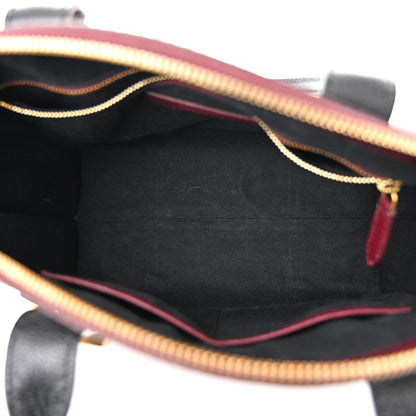 Alexander McQueen Grained Calfskin Small Bi-Color Legend Satchel Burgundy Black 5 of 10