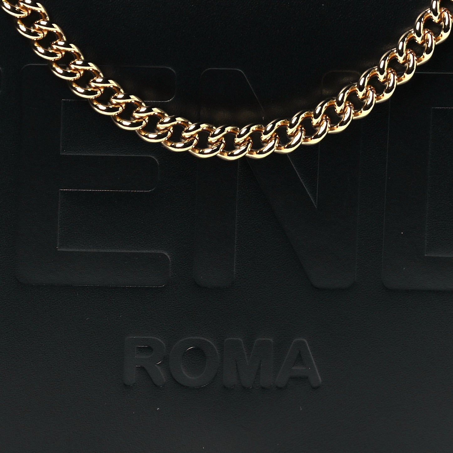 Vitello King Tamponato Logo Embossed Medium Wallet On Chain Black