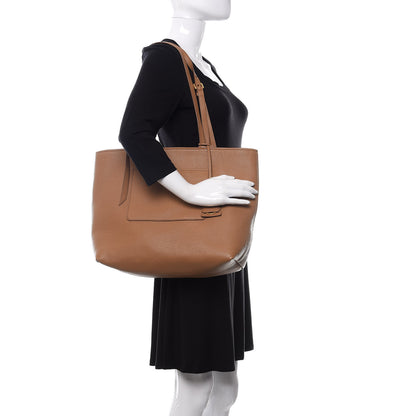 Prada Vitello Daino Pocket Shopping Tote Caramel 2 of 11