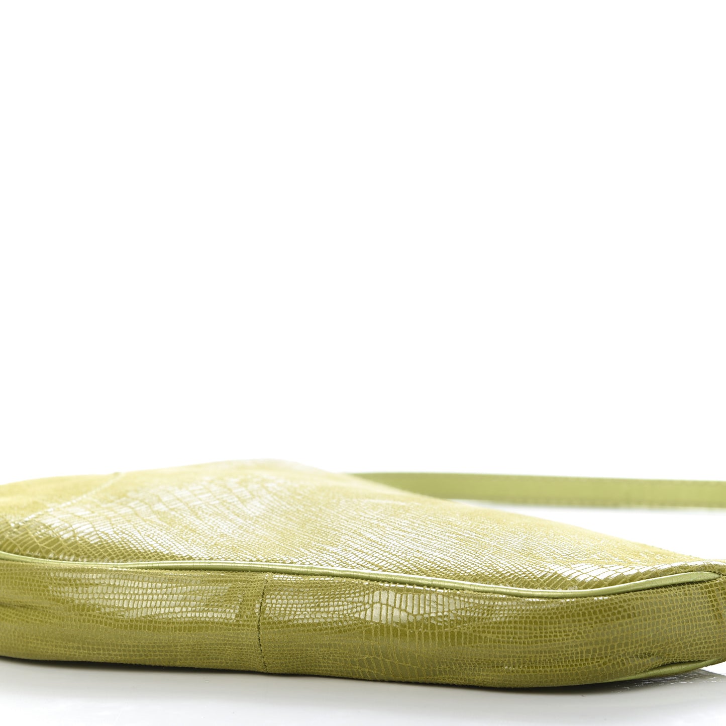 Lizard Mini Saddle Pochette Green