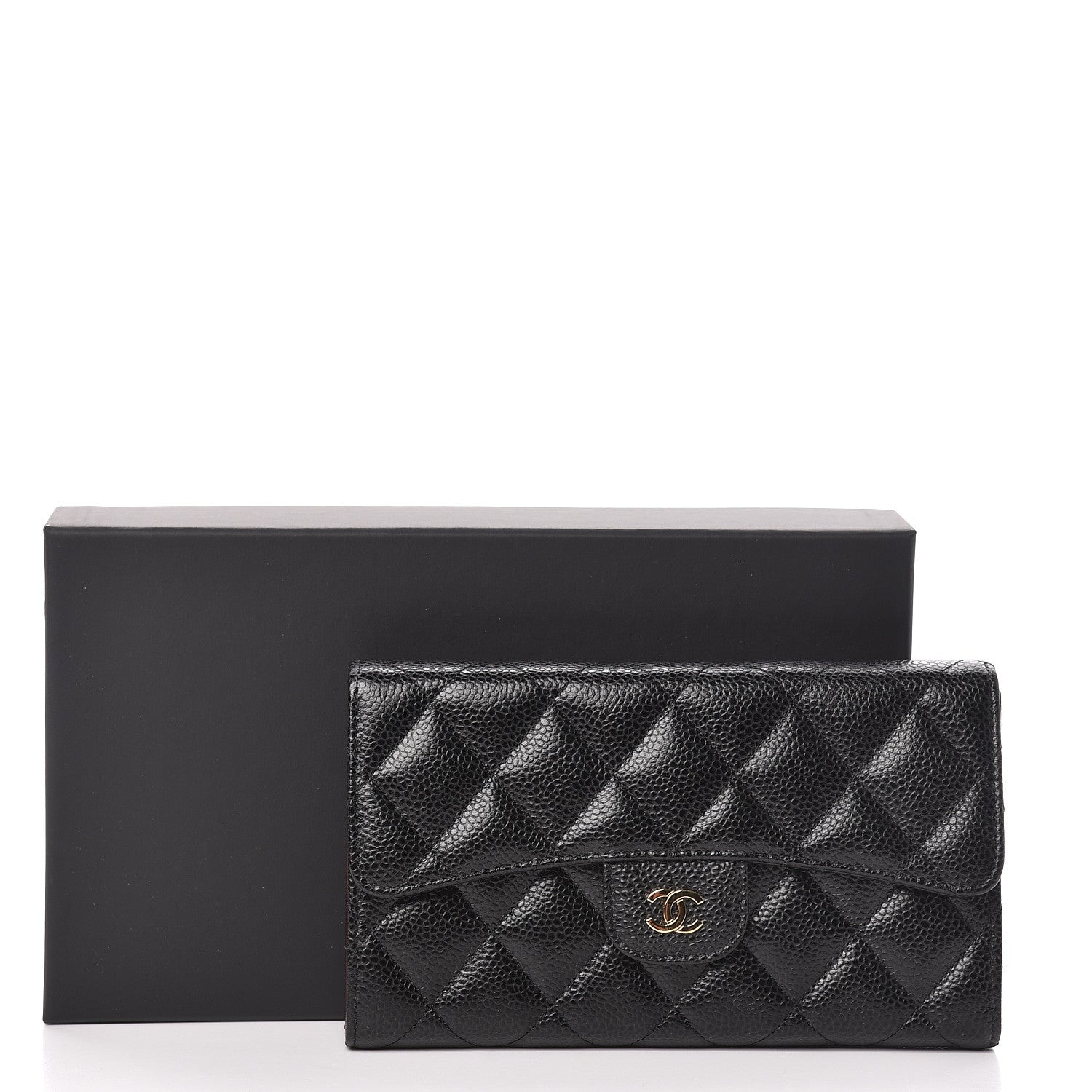 Chanel Caviar Quilted Large Flap Wallet Black 8 of 8