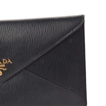 Prada Vitello Move Envelope Wallet Black 9 of 13