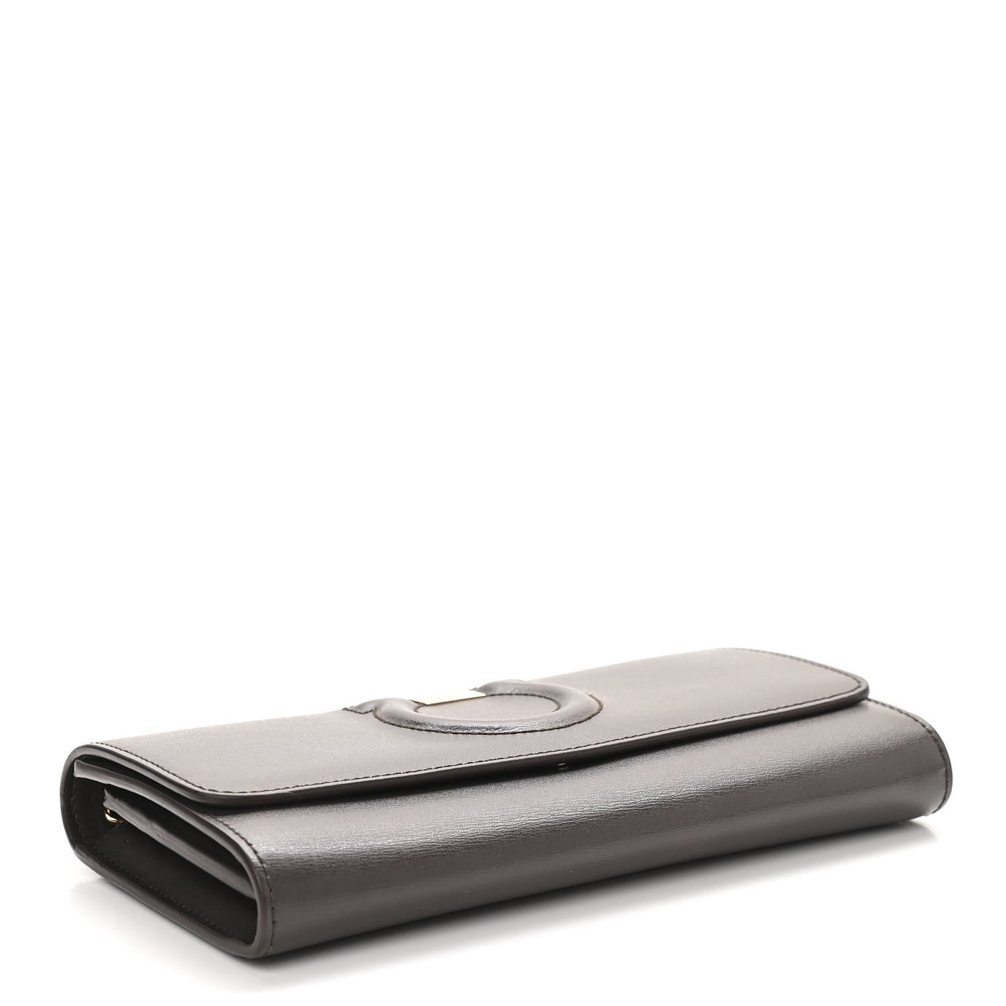 Calfskin City Wallet On Chain Black
