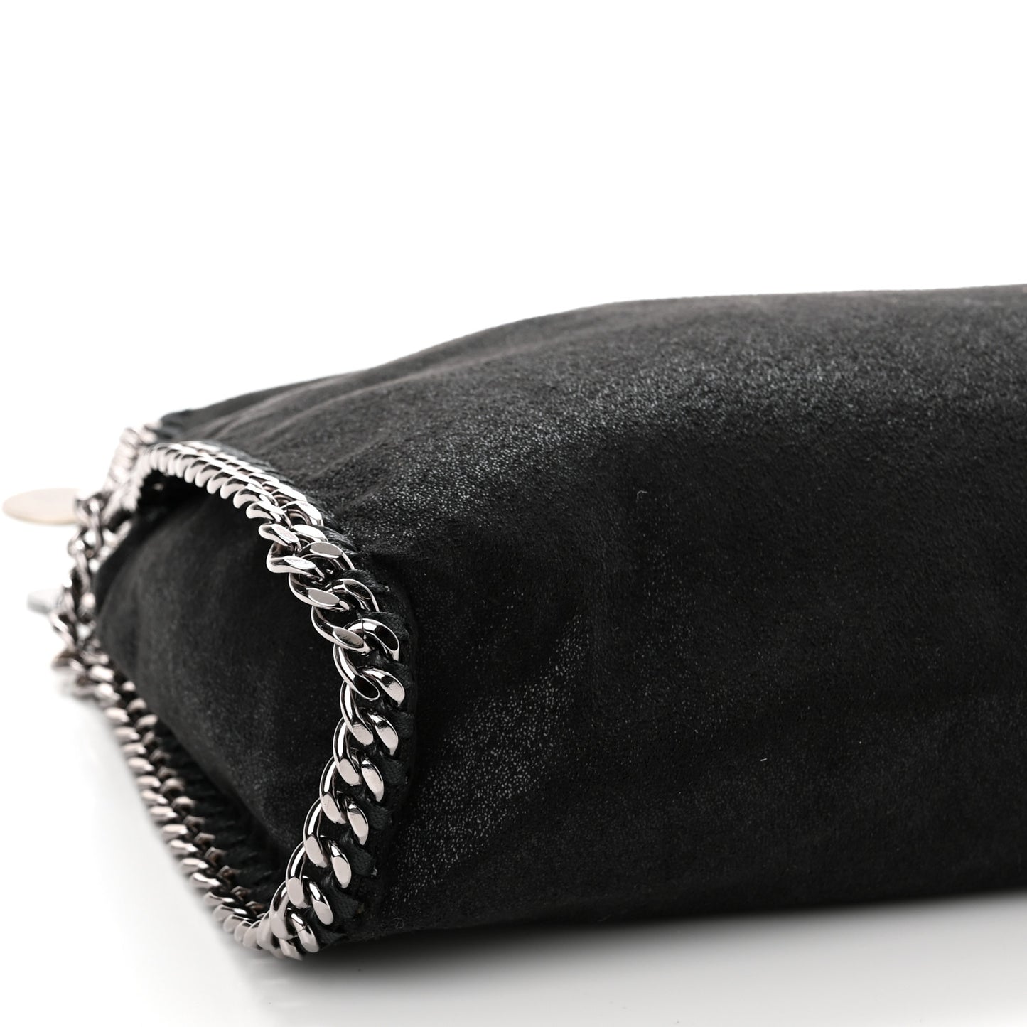 Shaggy Deer Small Falabella Fold Over Tote Black