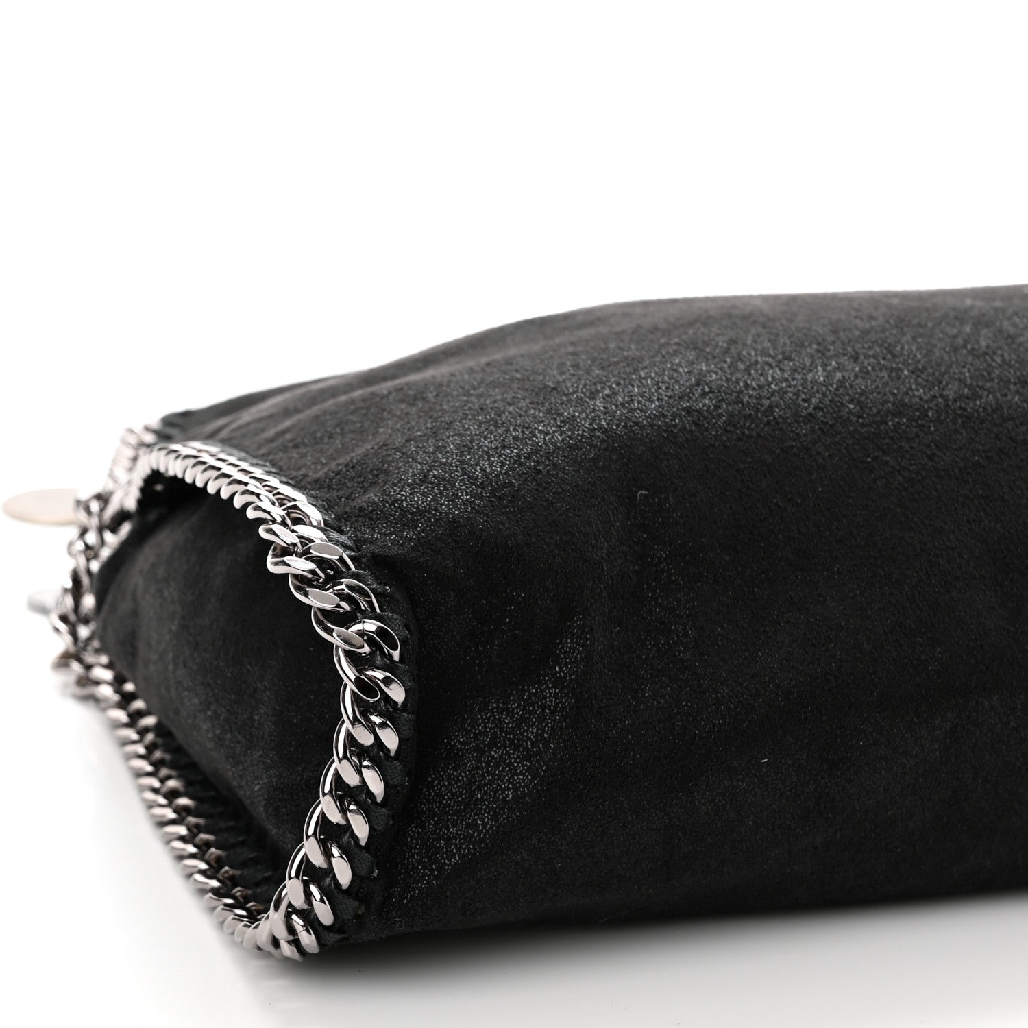 Stella McCartney Shaggy Deer Small Falabella Fold Over Tote Black 8 of 9