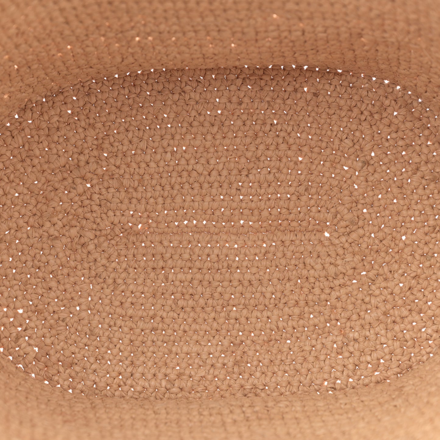 Raffia Calfskin Triomphe Teen Panier Tan