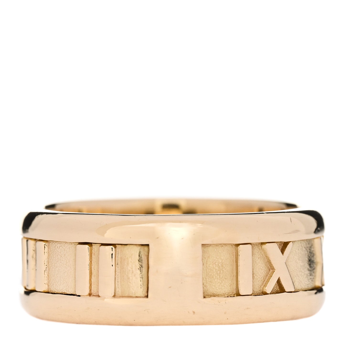 18K Yellow Gold 7mm Atlas Band Ring 51 5.75