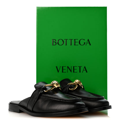Bottega Veneta Calfskin Astaire Knot Loafer Mules 36.5 Black 9 of 9