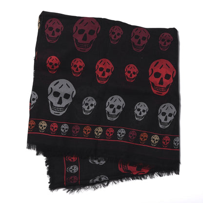Alexander McQueen Modal Wool Skull Scarf Black Multicolor 2 of 3