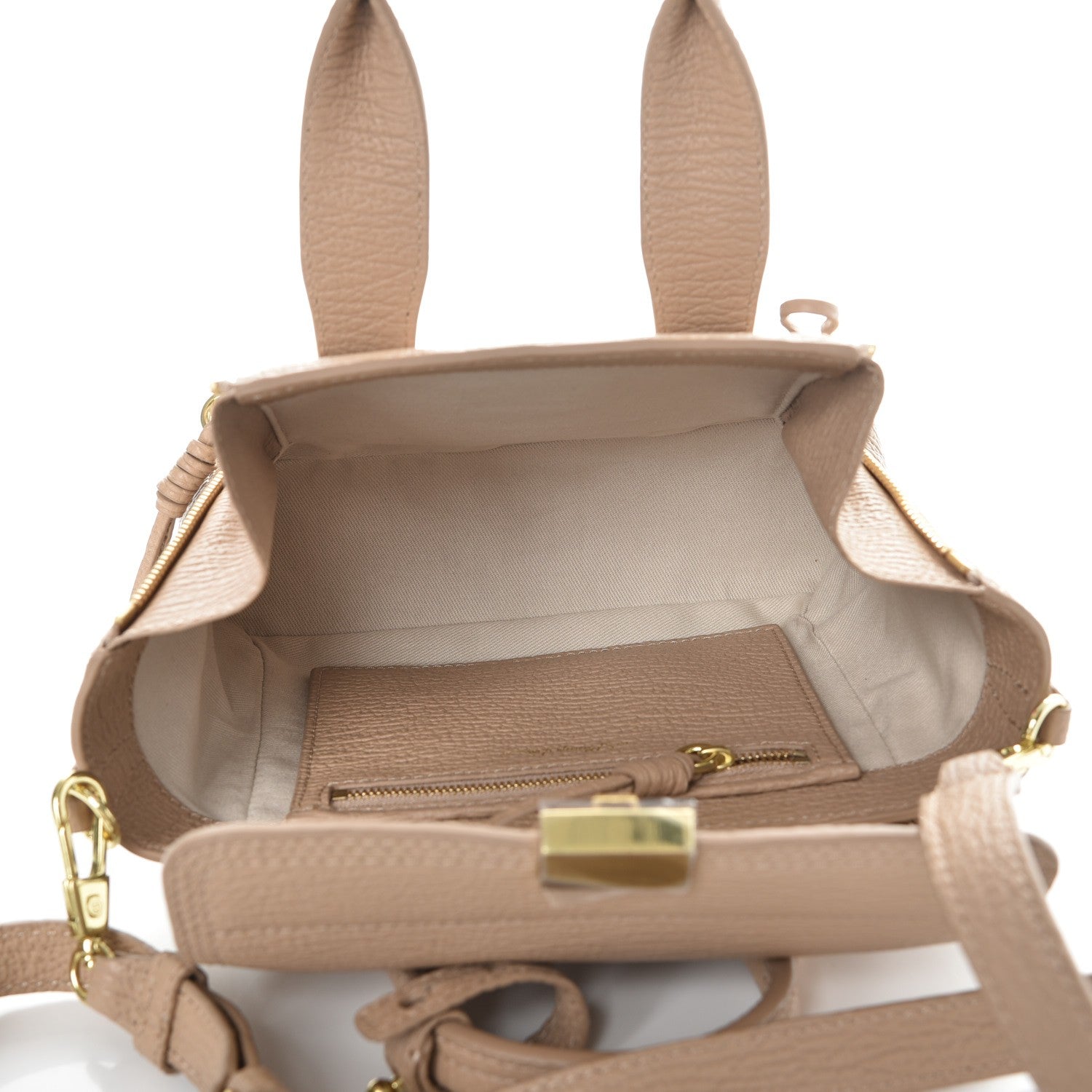 3.1 Phillip Lim 3.1 Textured Calfskin Mini Pashli Satchel Cashew 6 of 8