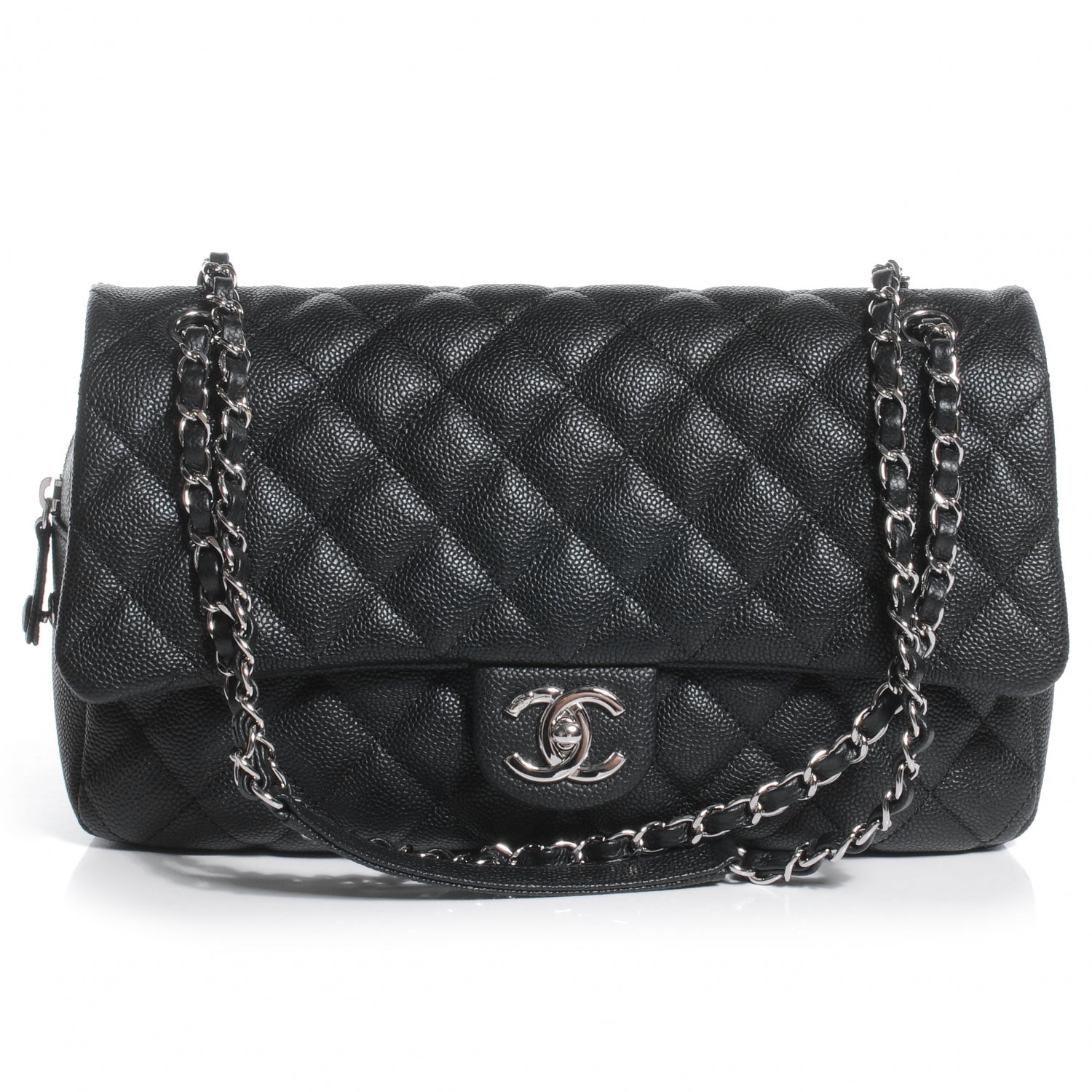 Chanel Caviar Jumbo Easy Flap Black 1 of 8