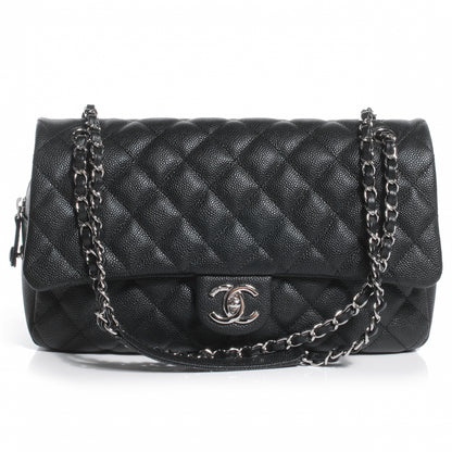 Chanel Caviar Jumbo Easy Flap Black 1 of 8
