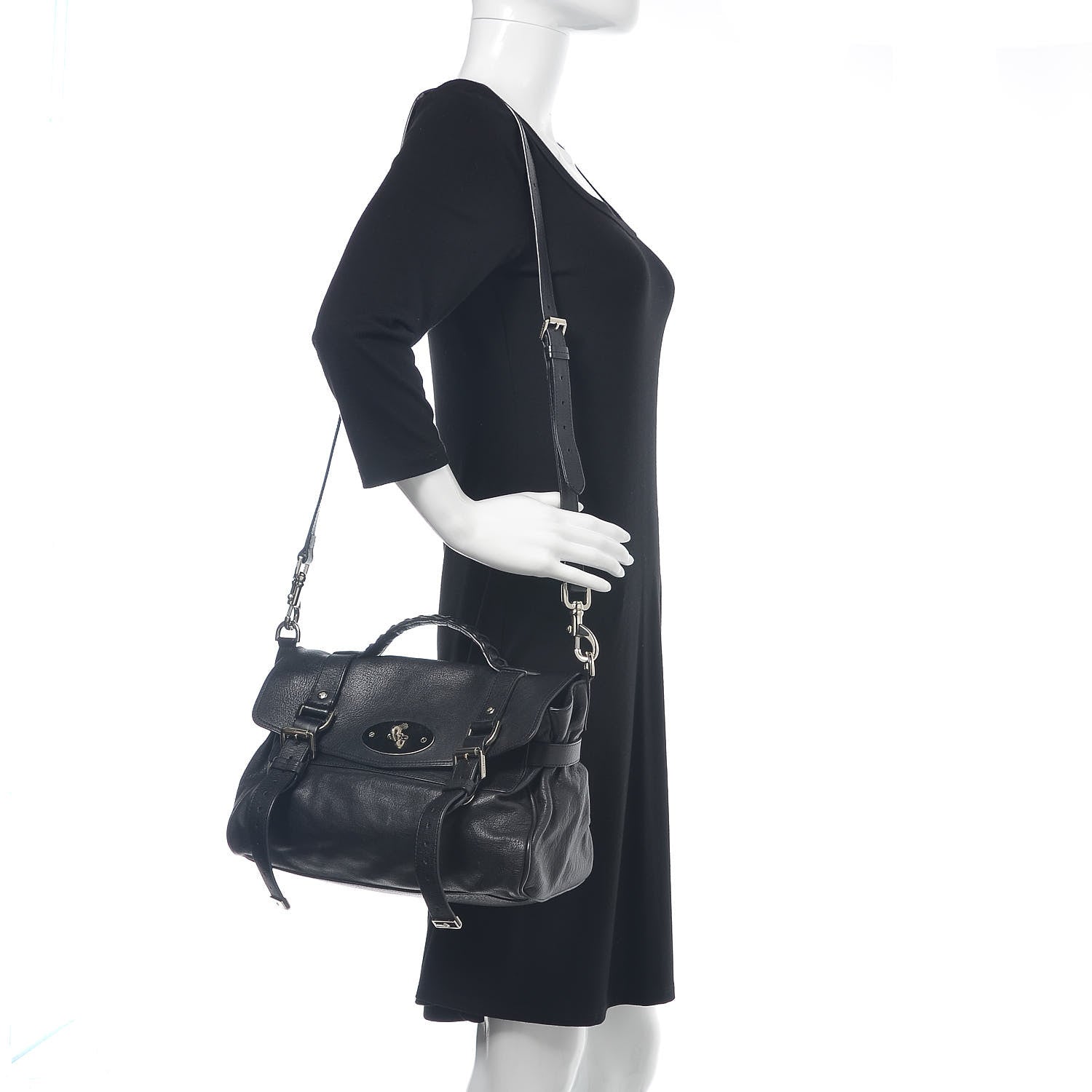 Mulberry Polished Buffalo Medium Alexa Black 2 of 14
