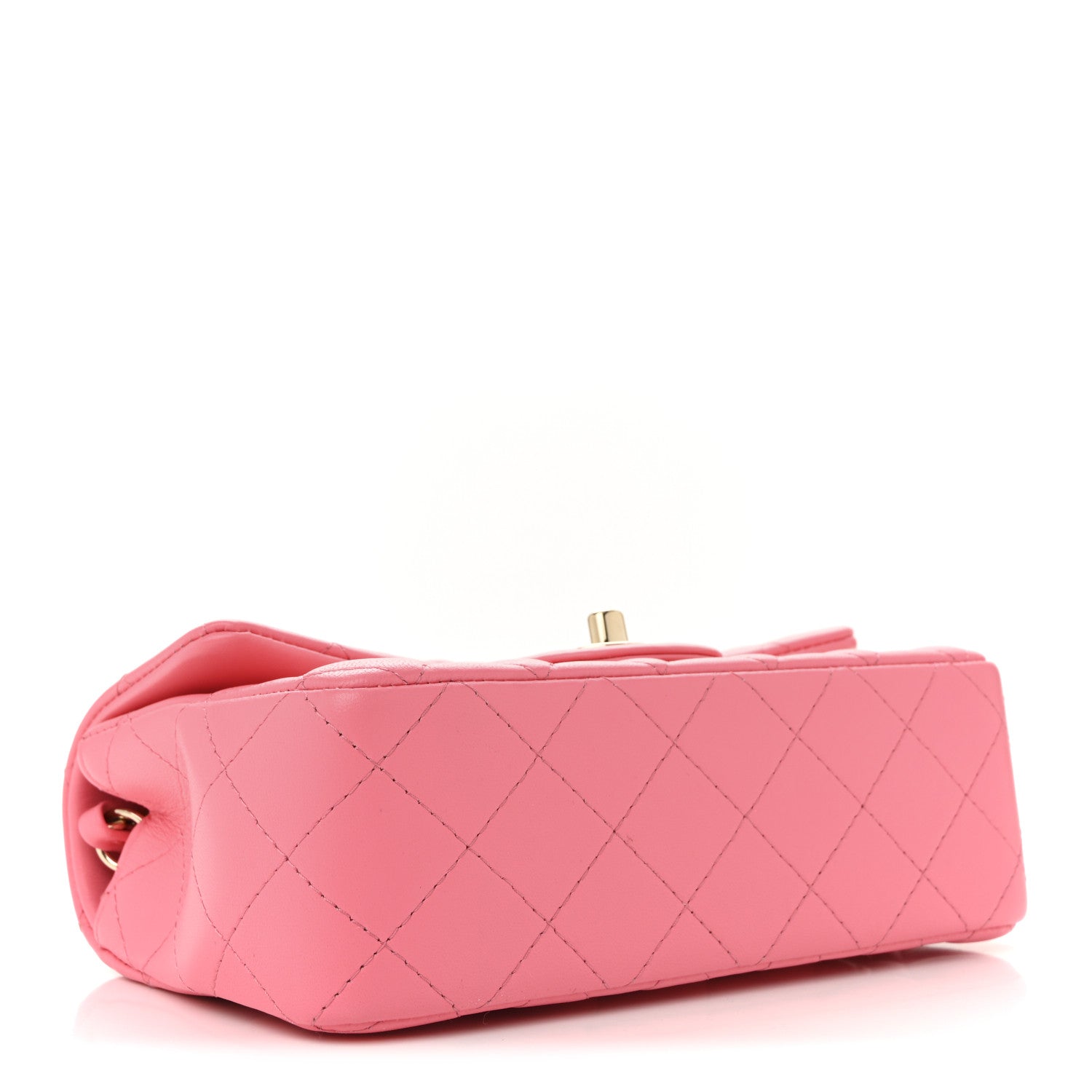 Chanel Lambskin Quilted Mini Rectangular Flap Pink 4 of 12