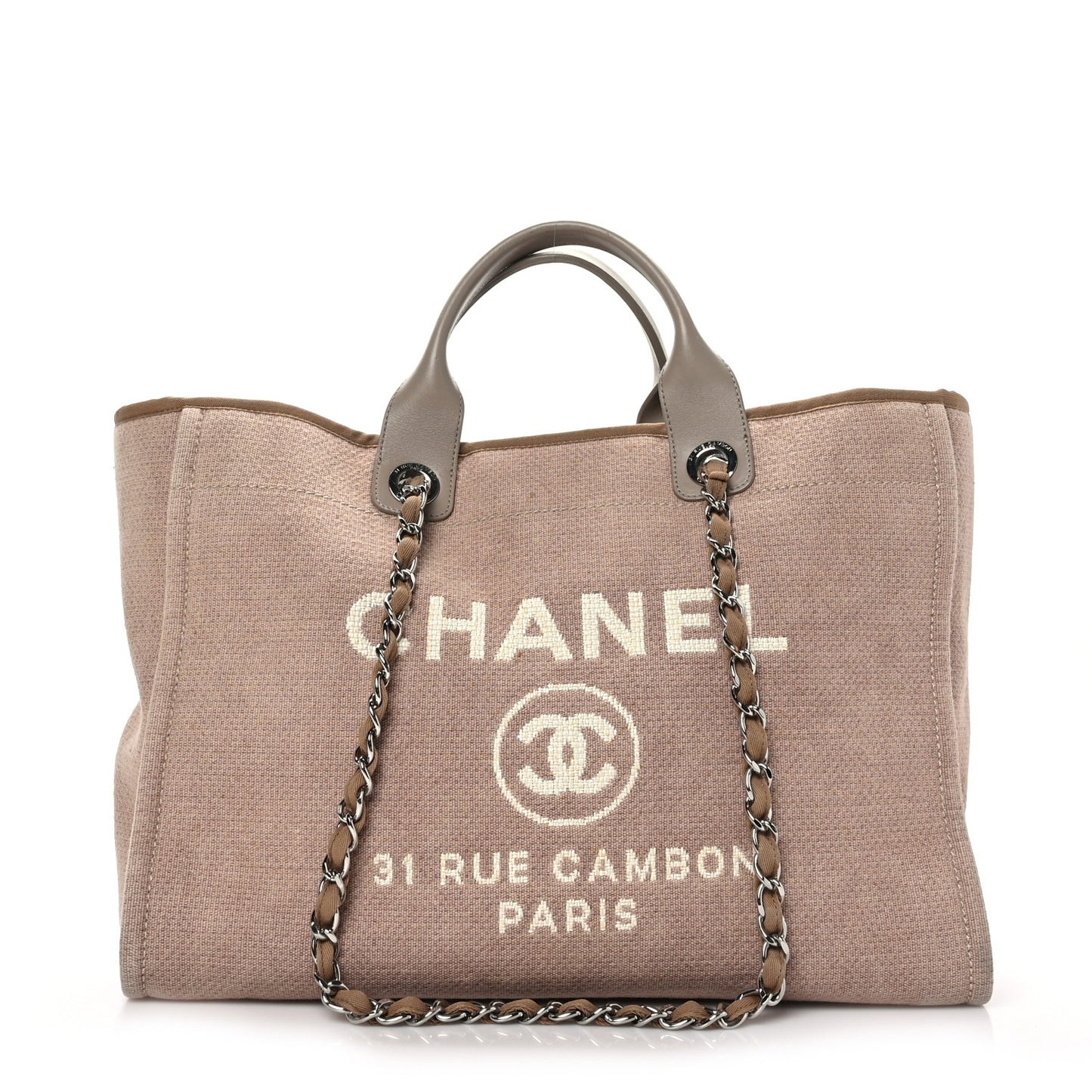 Canvas Large Deauville Tote Ecru