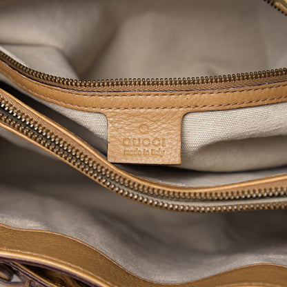 Gucci Calfskin Bamboo Handle Tote Beige 5 of 9