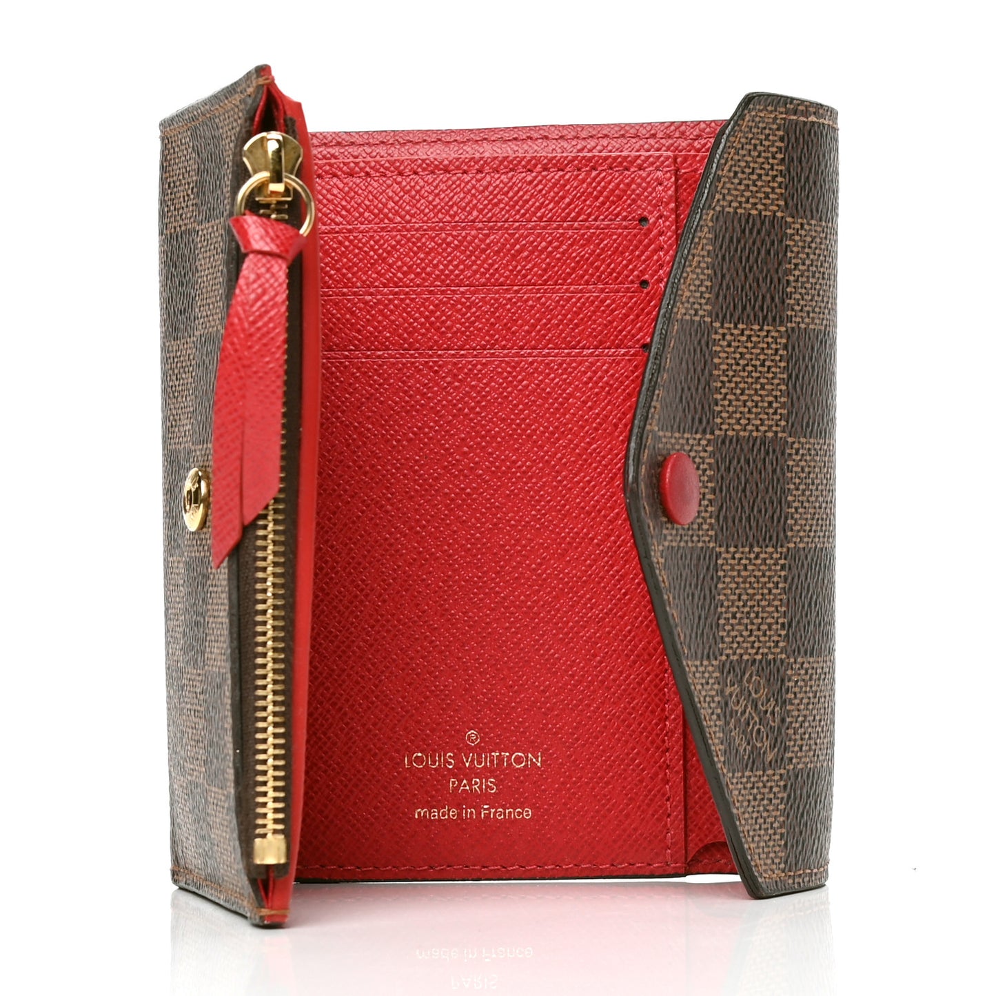 Damier Ebene Victorine Wallet Red