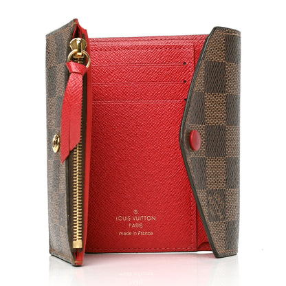 Louis Vuitton Damier Ebene Victorine Wallet Red 4 of 5