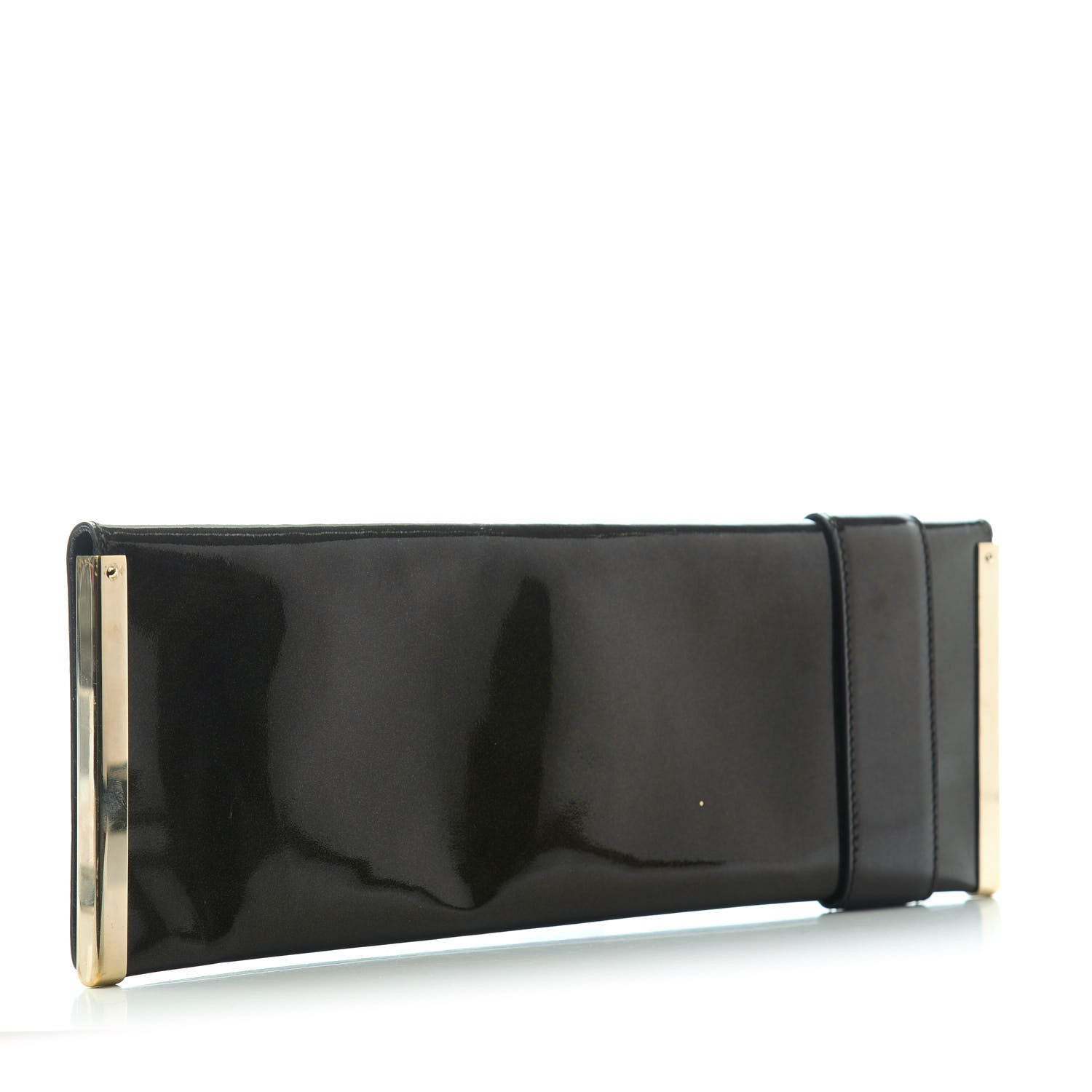 Gucci Patent Glitter Buckle Clutch Black 2 of 4