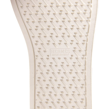 Hermes Calfskin Womens Quicker Sneakers 41 White Orange 8 of 9