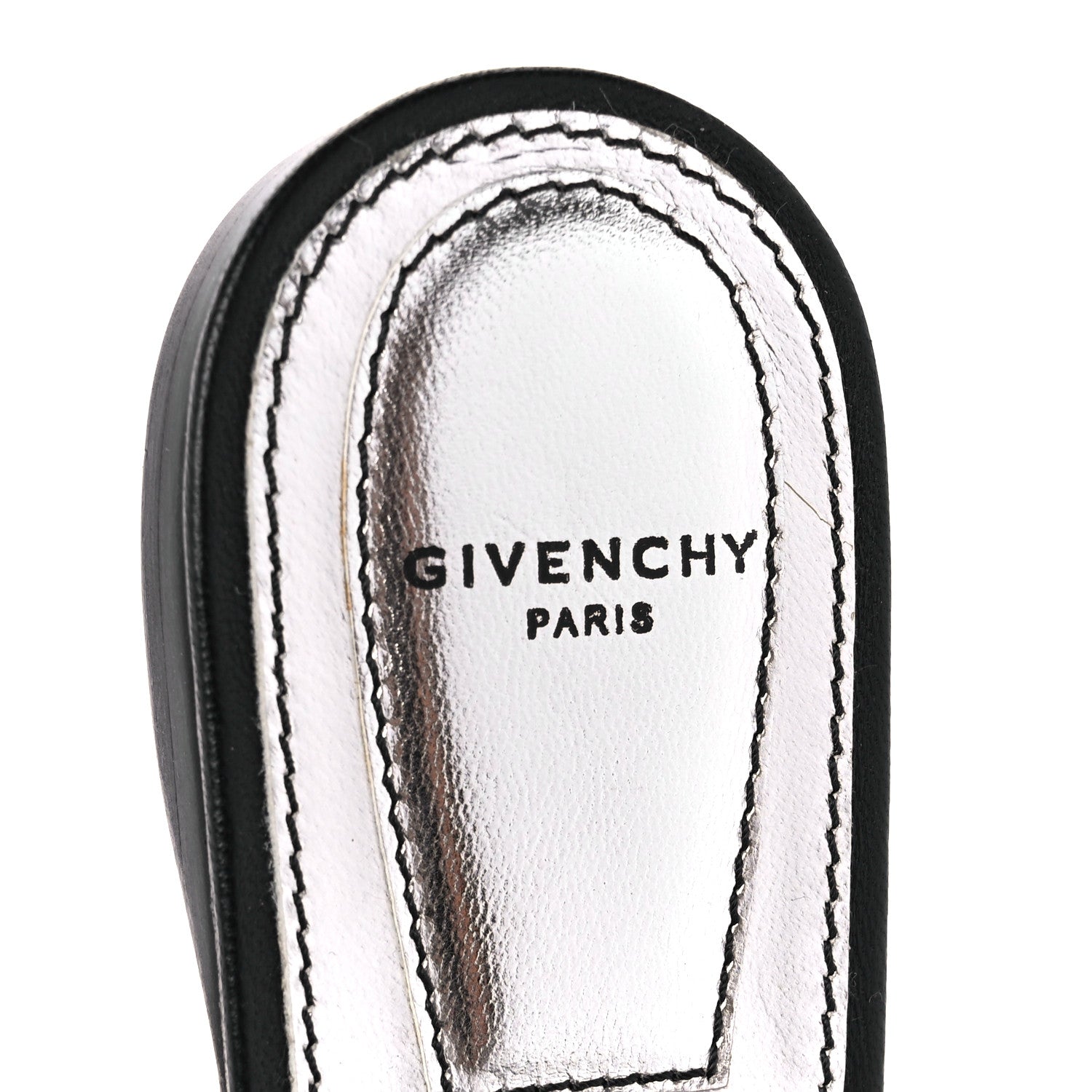 Givenchy Calfskin Studded Bedford Logo Mule Slides 36 Black 7 of 8