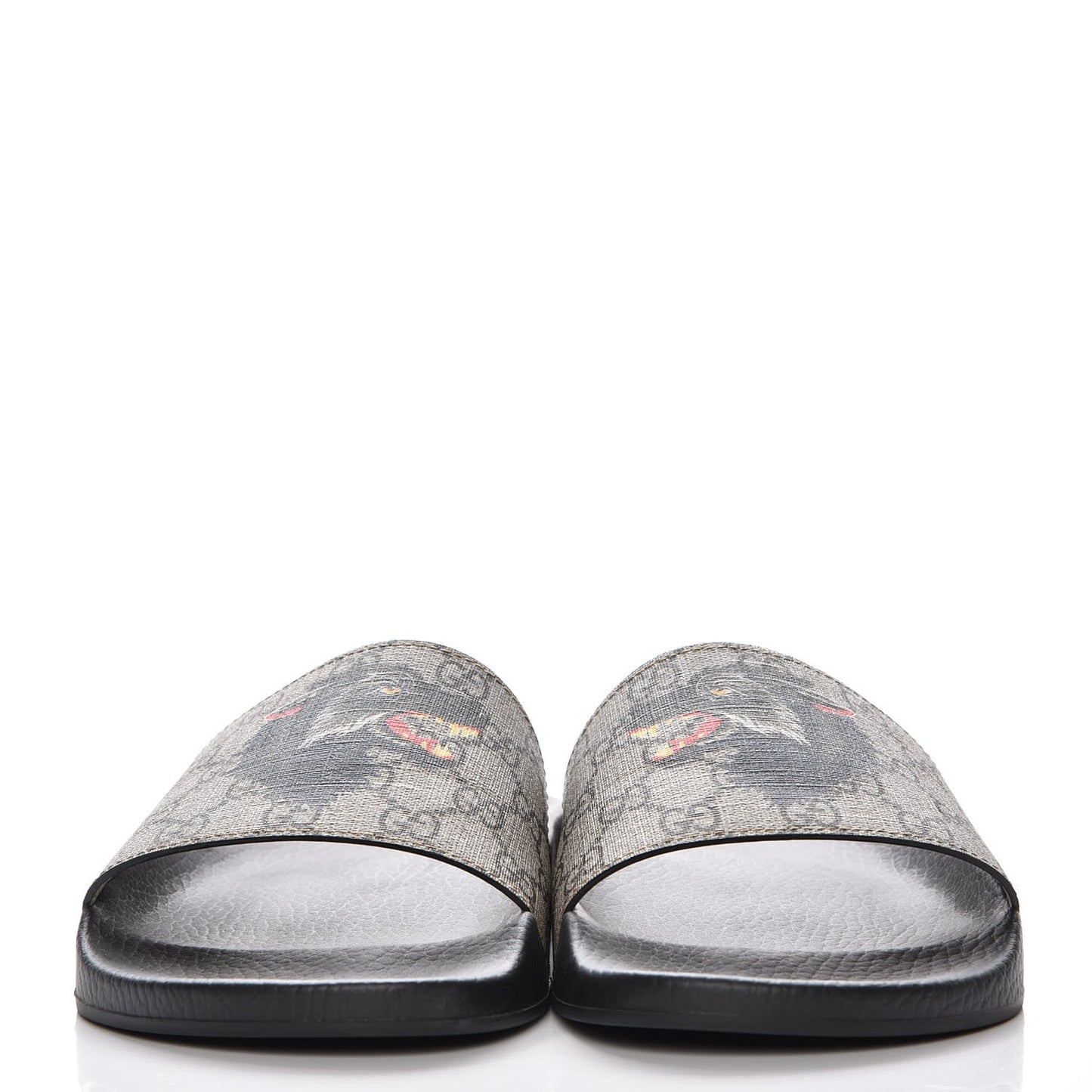 GG Supreme Monogram Wolf Mens Slide Sandals 11 Beige