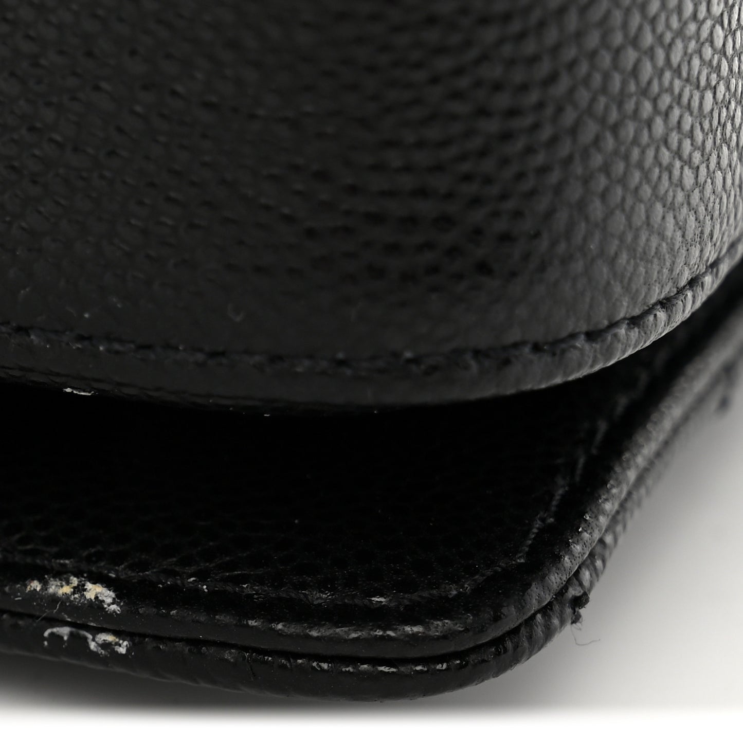 Shiny Caviar Quilted Mini Top Handle Flap Black