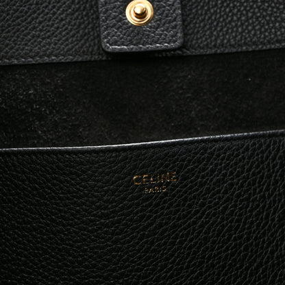 Celine Grained Calfskin Triomphe Medium Cabas Anais Black 6 of 11
