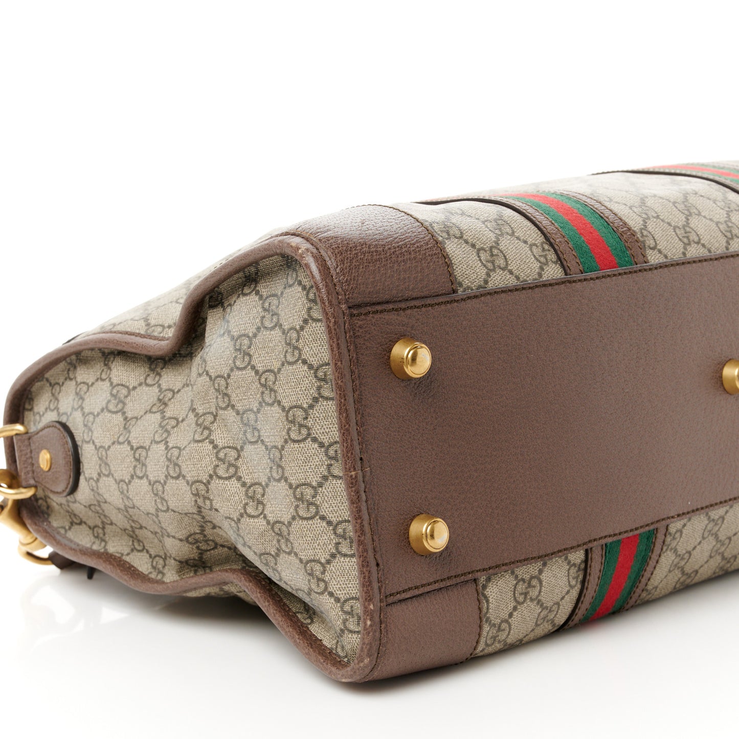 Soft GG Supreme Monogram Web Medium Duffle Bag Beige New Acero Crop
