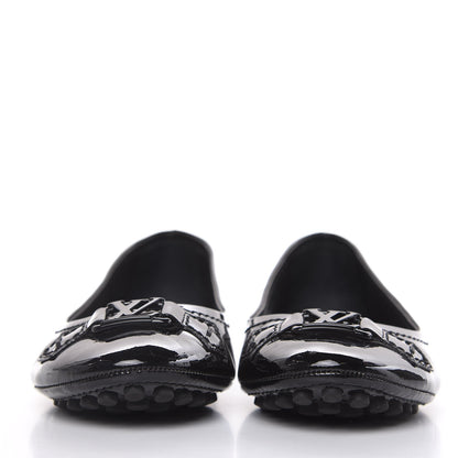 Louis Vuitton Patent Calfskin Oxford Ballerina Flats 38.5 Black 2 of 10
