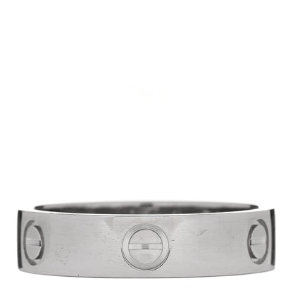 Cartier 18K White Gold 5.5mm LOVE Ring 63 10.25 1 of 5