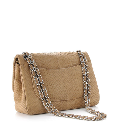 Chanel Python Jumbo Double Flap Beige 4 of 15