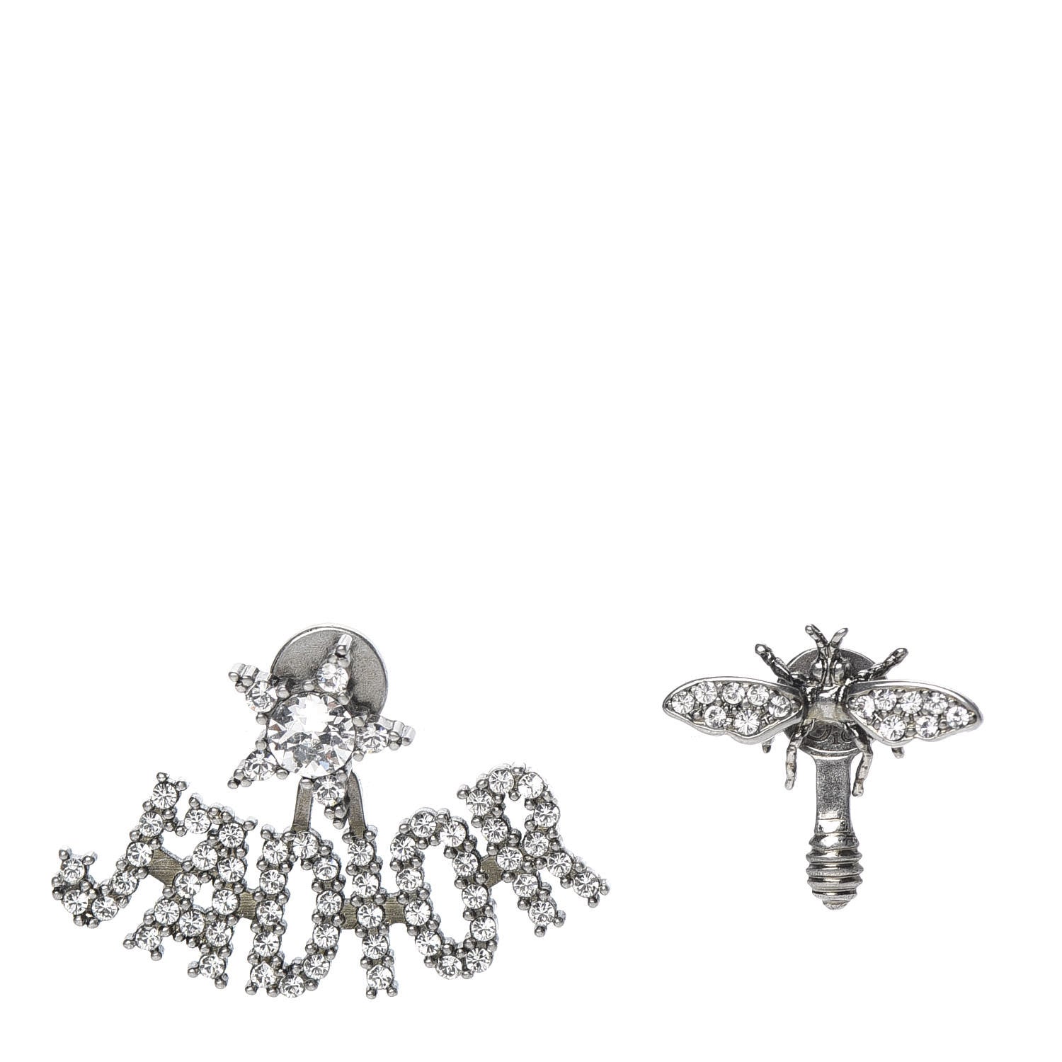 Christian Dior Palladium Crystal J'adior Earrings 1 of 3