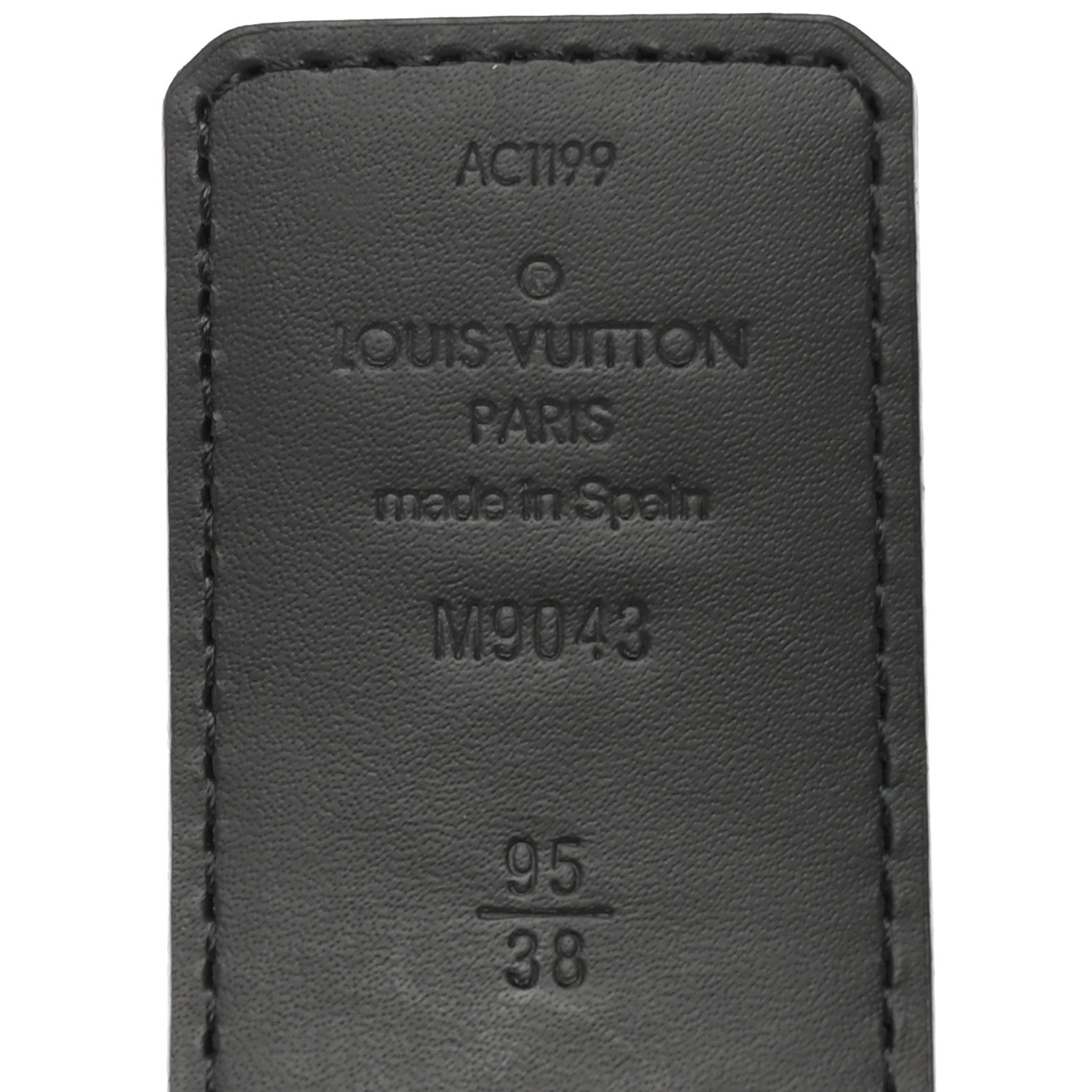 Louis Vuitton Monogram Eclipse Taigarama 40mm LV Initiales Reversible Belt 95 38 Black 5 of 7