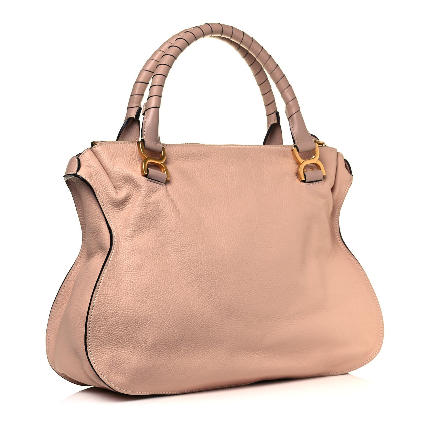 Calfskin Large Marcie Satchel Blush Nude