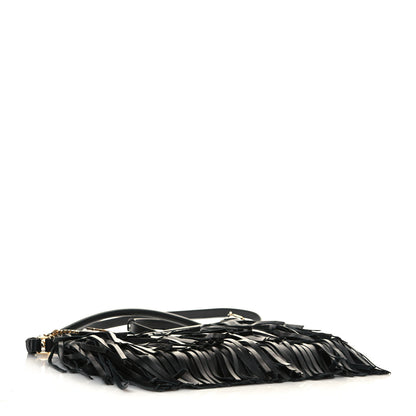 Saint Laurent Calfskin Small Emmanuelle Fringe Hobo Bag Black 4 of 12
