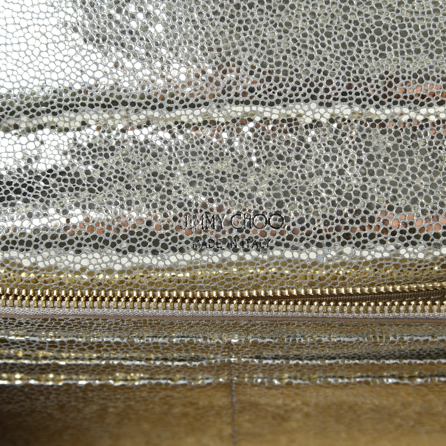 Jimmy Choo Lame Mila Glitter Wallet On Chain Champagne 8 of 9